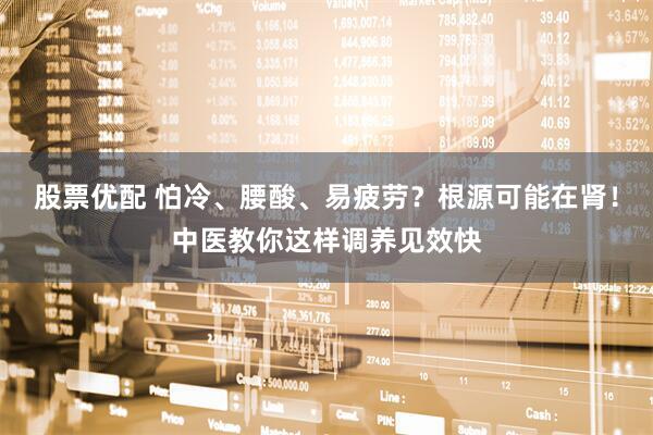 股票优配 怕冷、腰酸、易疲劳？根源可能在肾！中医教你这样调养见效快