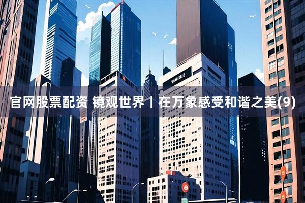 官网股票配资 镜观世界丨在万象感受和谐之美(9)